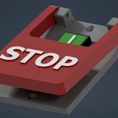 Tấm cover plate ngắt khẩn cấp cho công tắc Decora tiêu chuẩn