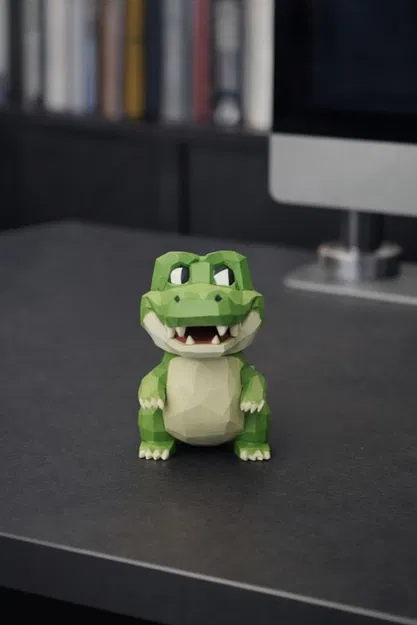 Mô Hình Cá Sấu Hình Học (Low Poly) - Image 2