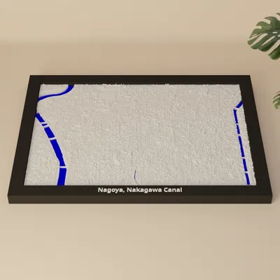 Nagoya, kênh Nakagawa, Nhật Bản - Mô hình thu nhỏ 3D