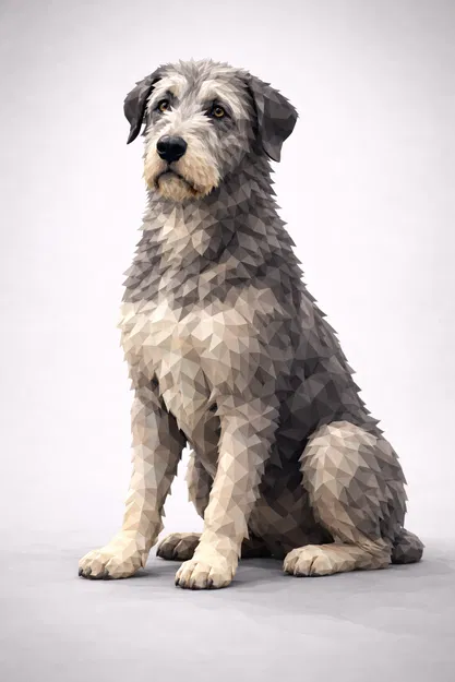 Irish Wolfhound Low Poly - Image 1