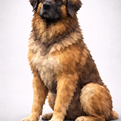 Lewoner Dog Low Poly