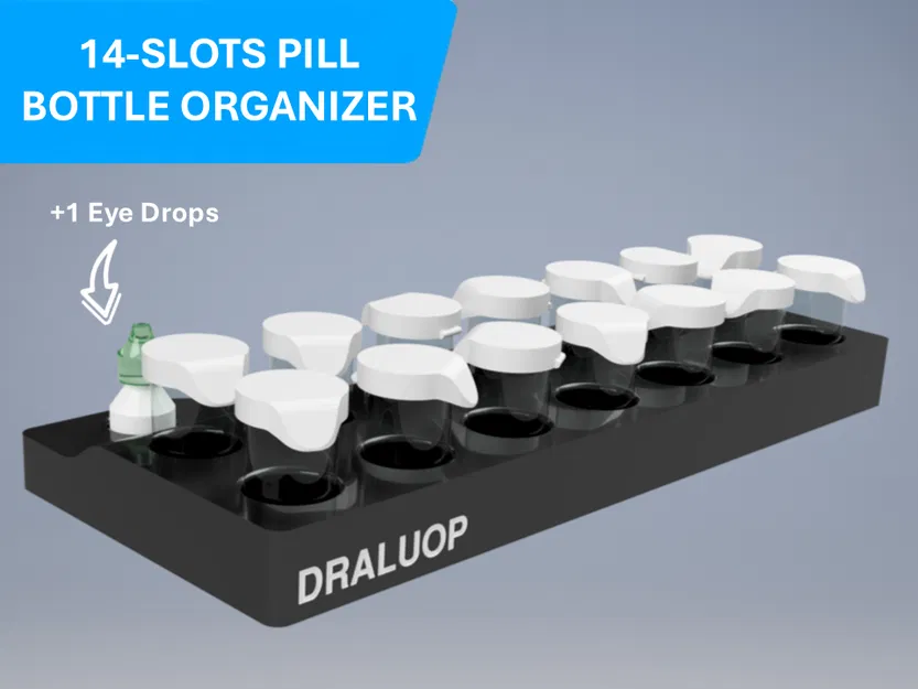 Khay sắp xếp 14 chai thuốc + giá để chai thuốc nhỏ mắt - Image 1