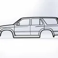 Tranh treo tường 2D Toyota 4Runner Gen 3 - Thumbnail 1