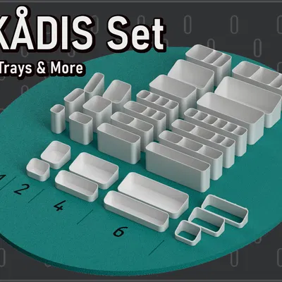 Bộ IKEA SKÅDIS Ultimate: Bin, Tray & Hanger (29 món)