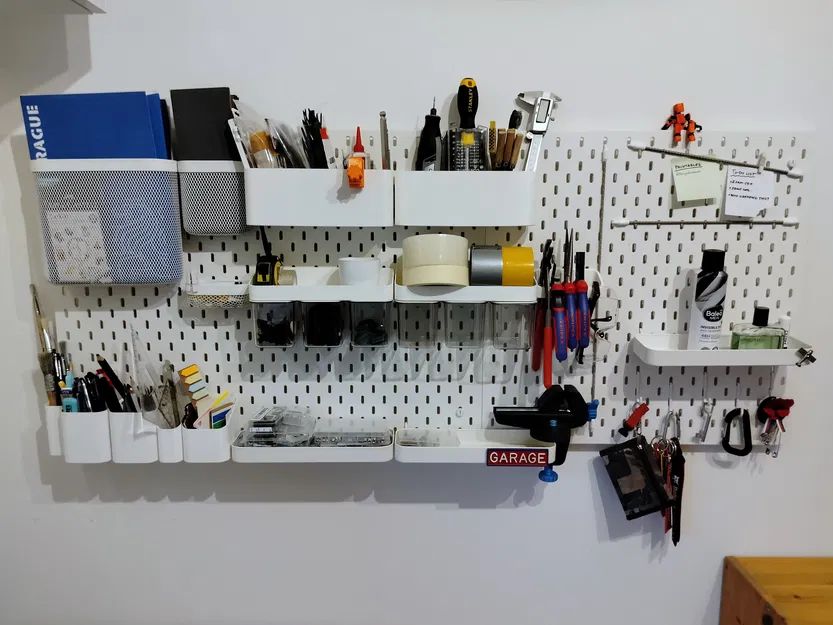 Bộ IKEA SKÅDIS Ultimate: Bin, Tray & Hanger (29 món) - Image 4