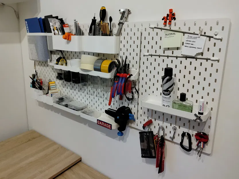 Bộ IKEA SKÅDIS Ultimate: Bin, Tray & Hanger (29 món) - Image 5