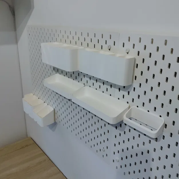 Bộ IKEA SKÅDIS Ultimate: Bin, Tray & Hanger (29 món) - Image 7