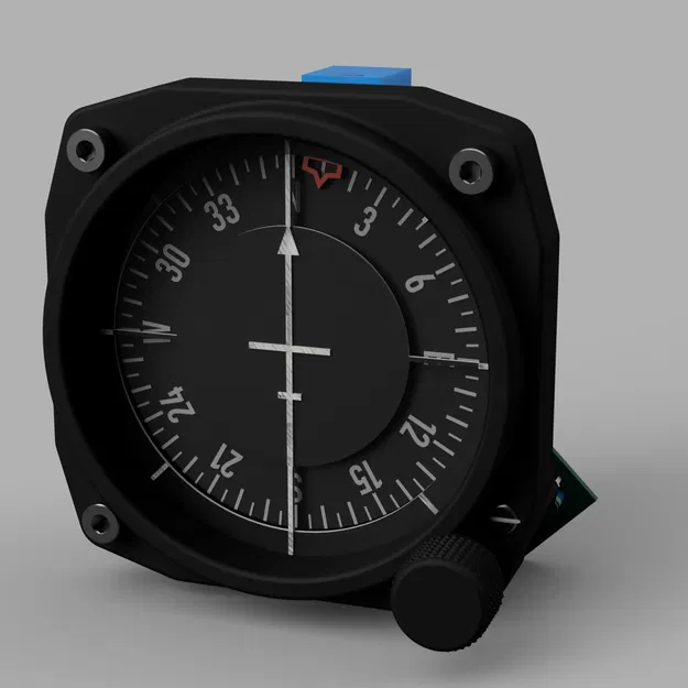 Gyro Compass (Heading Indicator) cho Flight Simulation – in 3D - Image 1