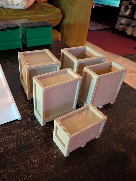 Gói Mega Thùng Pallet Tỉ Lệ 1:32 – Pallet Liền Khối, Nắp Mở & Nắp Kín - Image 1