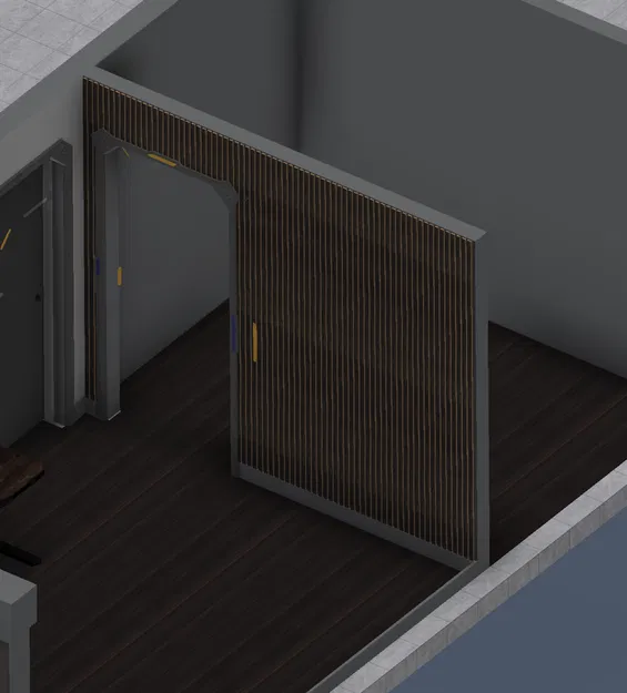 Wood Slat Acoustic Wall Panel (Tấm Ốp Tường Tiêu Âm Nan Gỗ) – 3D Model - Image 1