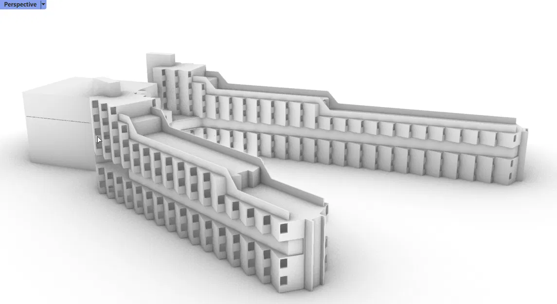 Andrew Melville Hall of Residence James Stirling 1:500 - Image 1