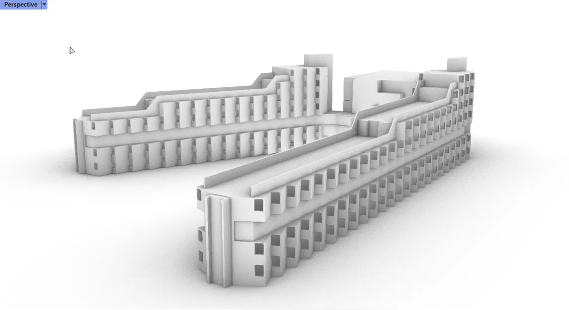 Andrew Melville Hall of Residence James Stirling 1:500 - Image 3