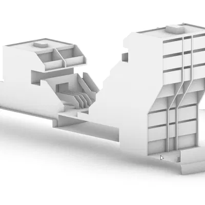 Mặt cắt Alexandra Road Estate London UK tỉ lệ 1:250