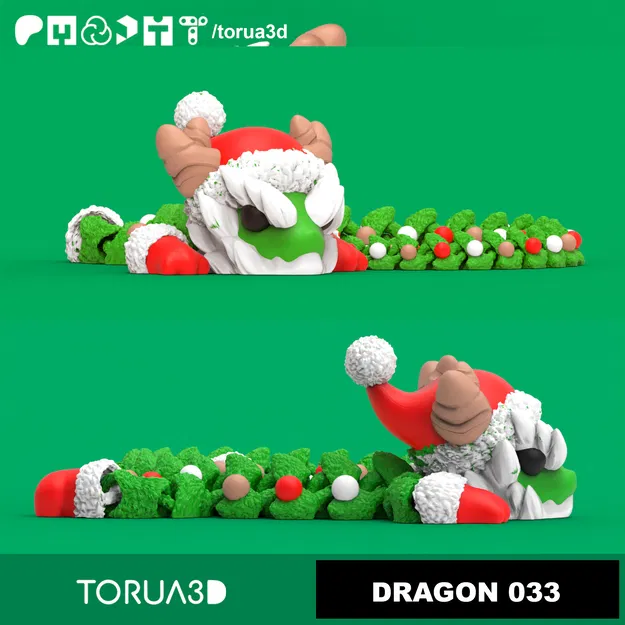 Rồng khớp Articulated 033 - Print in place - No supports - STL - Image 4