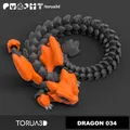 Rồng Khớp Nối Articulated Dragon 035 - Print in place - No supports - 3MF - STL - Thumbnail 1