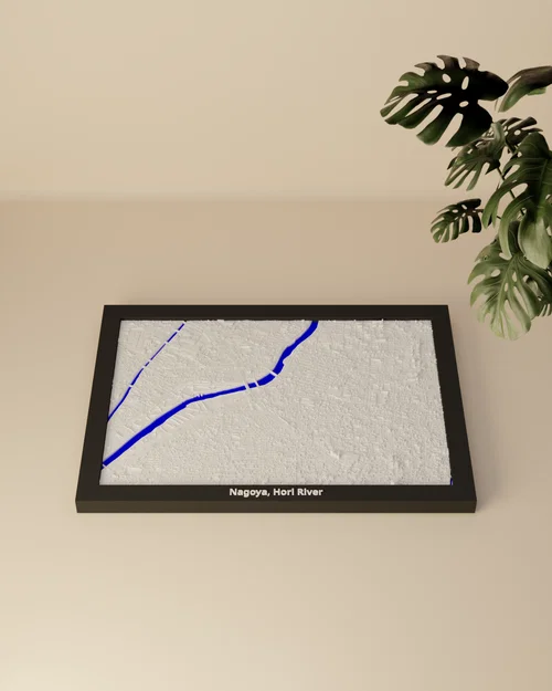 Nagoya, sông Hori, Nhật Bản - Mô hình thu nhỏ 3D - Image 2
