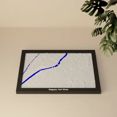 Nagoya, sông Hori, Nhật Bản - Mô hình thu nhỏ 3D