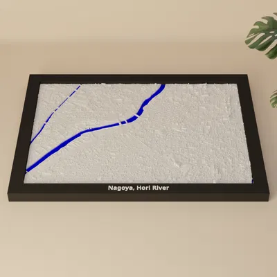 Nagoya, sông Hori, Nhật Bản - Mô hình thu nhỏ 3D