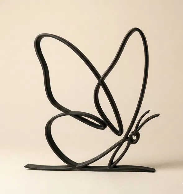 Bươm Bướm Tối Giản – Decor Line Art Hiện Đại - Image 1