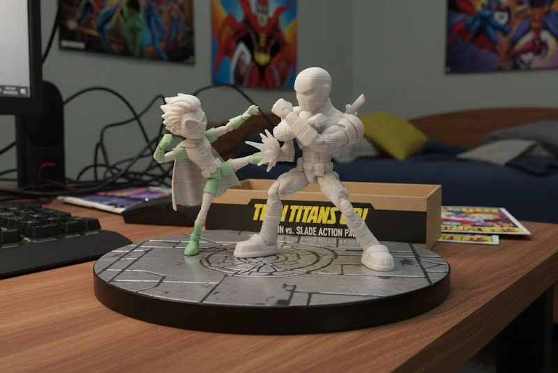 Robin vs Slade (Teen Titans) - Mô hình hành động