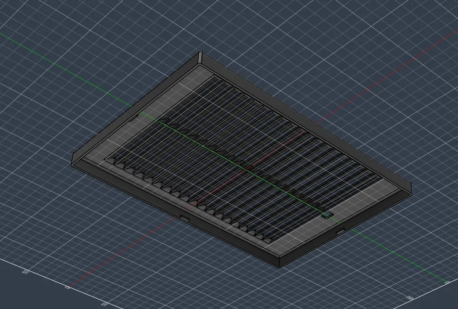 Lưới thông gió 250×180 mm với ngàm snap-fit - Image 2