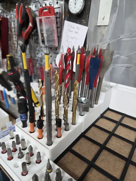 Khay lưu trữ Hex Bit Gridfinity dạng sâu cho bit dài - Image 1