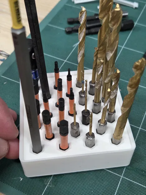 Khay lưu trữ Hex Bit Gridfinity dạng sâu cho bit dài - Image 4