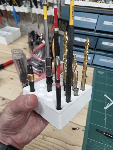 Khay lưu trữ Hex Bit Gridfinity dạng sâu cho bit dài - Image 6