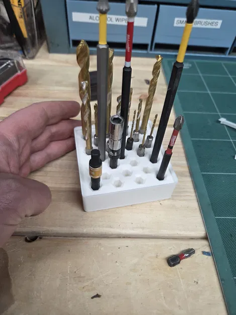 Khay lưu trữ Hex Bit Gridfinity dạng sâu cho bit dài - Image 7