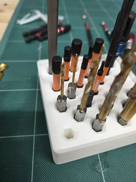 Khay lưu trữ Hex Bit Gridfinity dạng sâu cho bit dài - Image 9