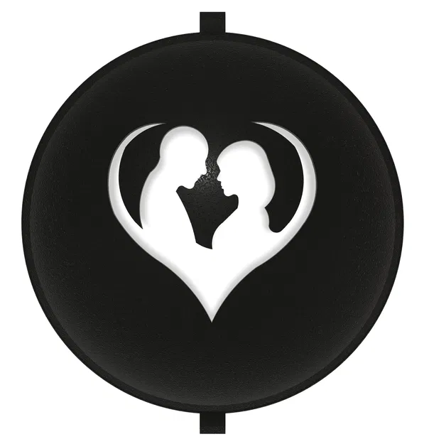 Golf - Stencil bóng golf dạng insert Valentine: Cặp đôi trong trái tim - Image 1