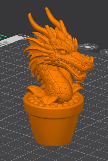 Chậu hoa rồng (A dragon flower in a pot) - Image 1