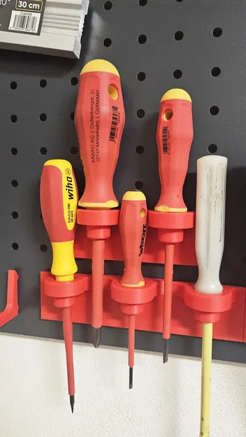 Holder tua vít cho pegboard (Pegboard screwdriver holder) - Image 1