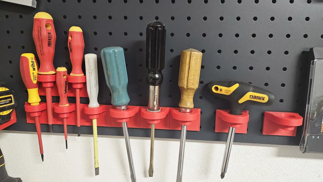 Holder tua vít cho pegboard (Pegboard screwdriver holder) - Image 3