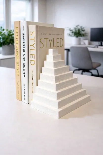 Chặn Sách Hình Kim Tự Tháp Cổ – Trang Trí Kệ Sách (Pyramid Bookstand) - Image 1