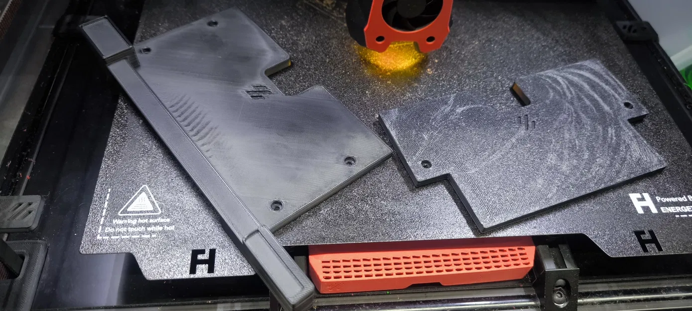 Voron bedpan tích hợp miếng chà silicone cho double nozzle - Image 1