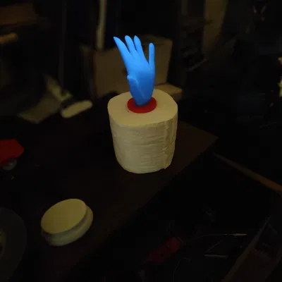 Ornament cuộn giấy vệ sinh phát sáng