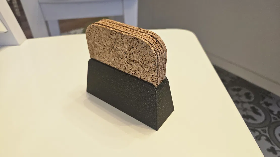 Khay đựng lót ly bằng cork (Cork coaster holder) - Image 1