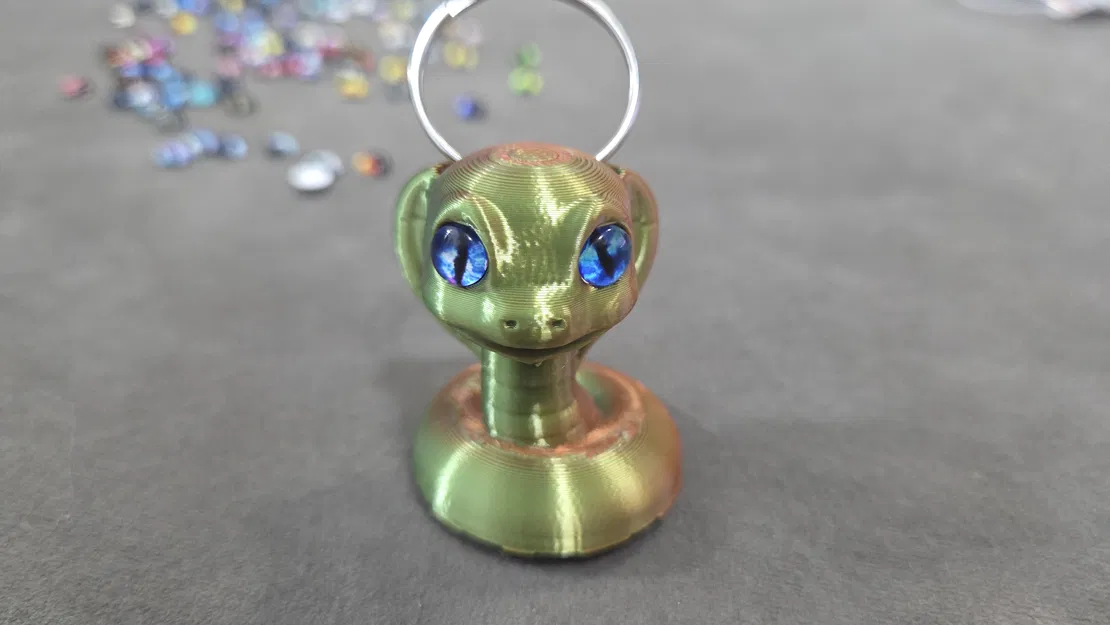 Rắn hổ mang dễ thương – tương thích mắt thủy tinh 6mm + 8mm - Image 3