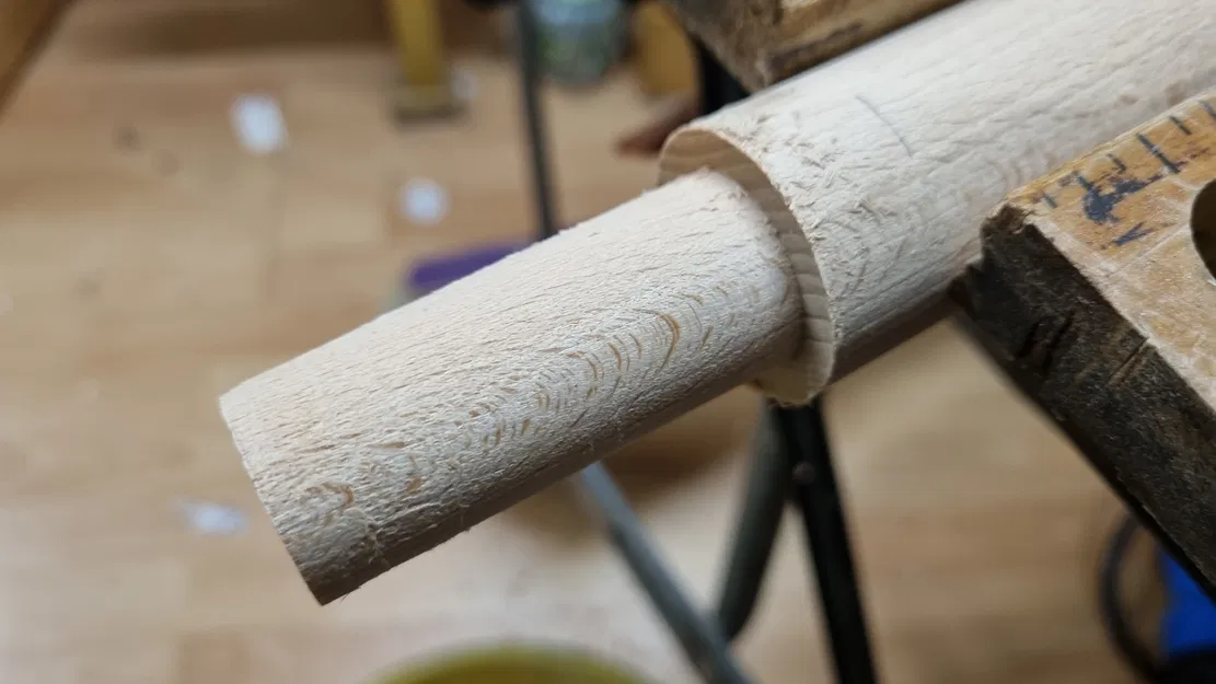 Woodworking round cutter – Dụng cụ tiện giảm đường kính đầu thanh gỗ tròn - Image 1