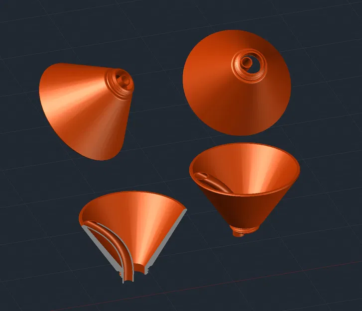 Phễu có ren G½ và lỗ thoát khí - Image 1