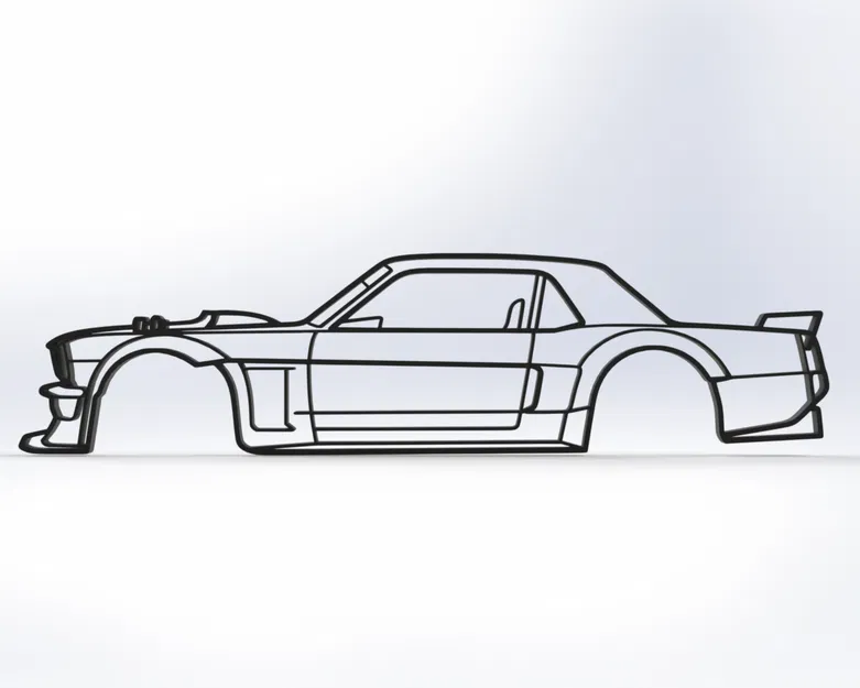 Tranh Silhouette Hoonicorn V2 Treo Tường – Ford Mustang Ken Block - Image 1
