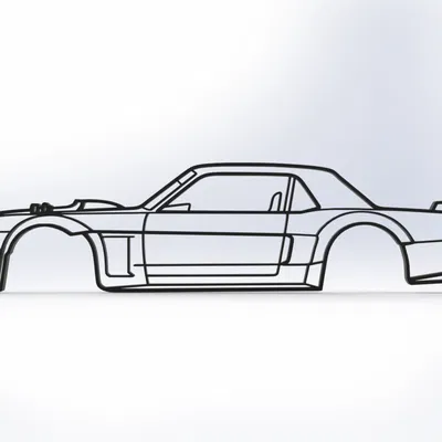 Tranh Silhouette Hoonicorn V2 Treo Tường – Ford Mustang Ken Block