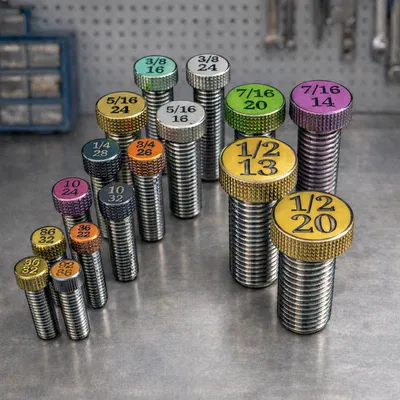 Bulông đầu knurled #6 - 1/2"