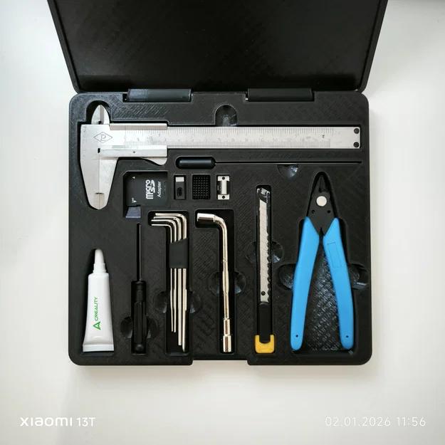 Hộp Organizer Dụng Cụ Creality K2 (3 file, gắn dưới bàn) - Image 1