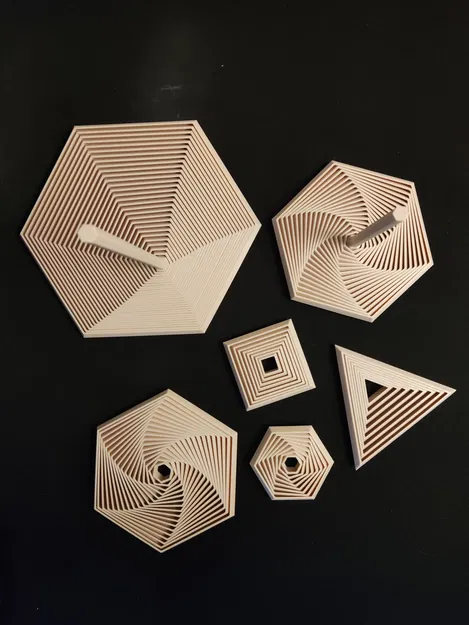 Polygon fidget tuỳ biến theo số cạnh (tam giác–nonagon…): parametric, có handle/solid middle - Image 2