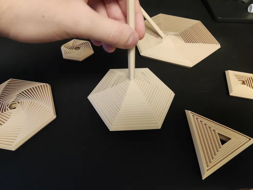 Polygon fidget tuỳ biến theo số cạnh (tam giác–nonagon…): parametric, có handle/solid middle - Image 3