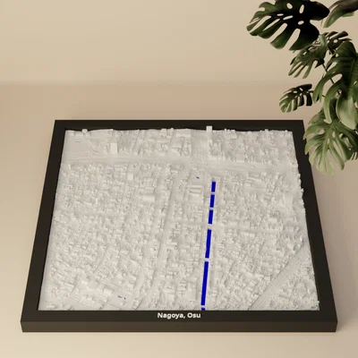 Nagoya, Osu, Nhật Bản - Mô hình thu nhỏ 3D