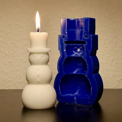 Khuôn Nến Người Tuyết (Snowman Candle Mold)