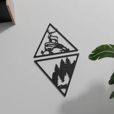 Tranh Treo Tường Hươu và Rừng